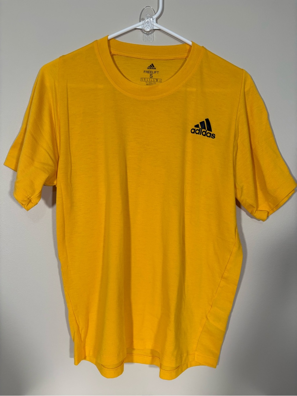 adidas Yellow Short Sleeve Tee with Black Logo